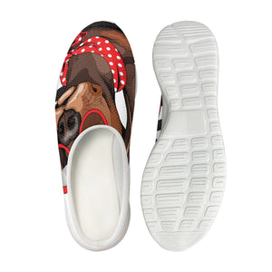 Dachshund With Red Sunglasses Print Mesh Casual Shoes