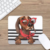 Dachshund With Red Sunglasses Print Mouse Pad