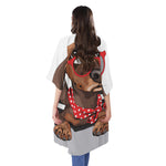 Dachshund With Red Sunglasses Print Open Front Beach Cover Up