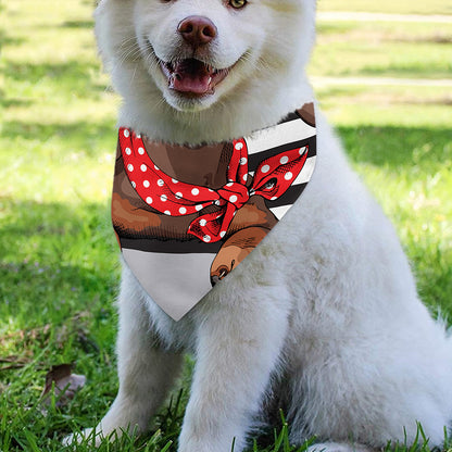 Dachshund With Red Sunglasses Print Over The Collar Dog Bandana