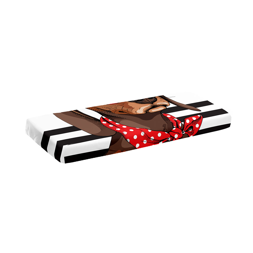 Dachshund With Red Sunglasses Print Piano Keyboard Cover