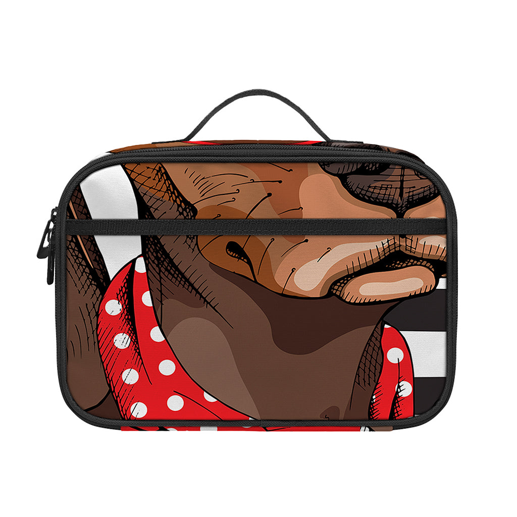Dachshund With Red Sunglasses Print Portable Lunch Bag