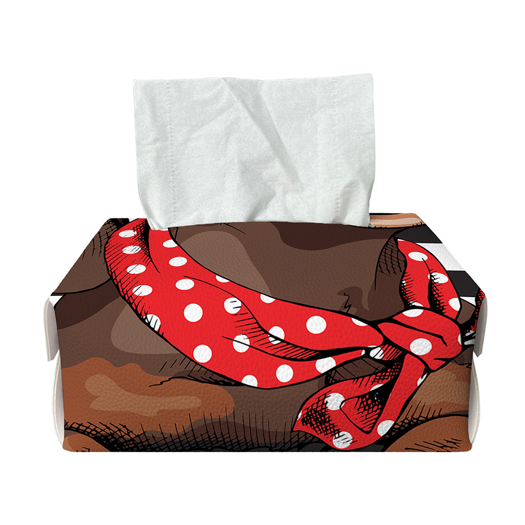 Dachshund With Red Sunglasses Print Rectangle Tissue Box Cover