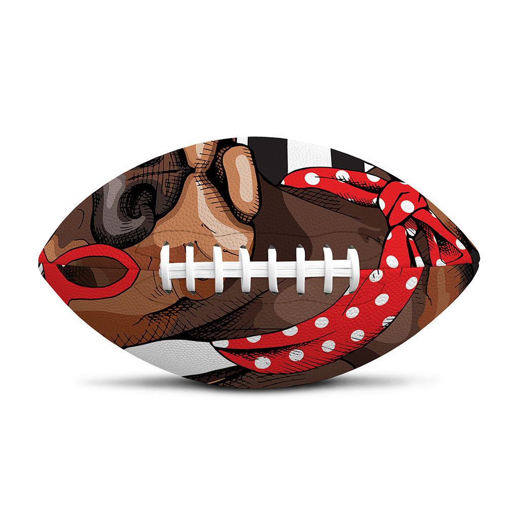 Dachshund With Red Sunglasses Print Rugby Ball