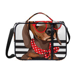 Dachshund With Red Sunglasses Print Shoulder Strap Bible Bag