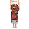 Dachshund With Red Sunglasses Print Side Slit Maxi Skirt