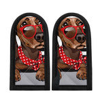 Dachshund With Red Sunglasses Print Skillet Handle Cover