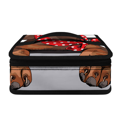 Dachshund With Red Sunglasses Print Small Lunch Bag