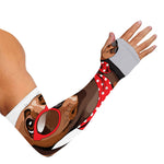 Dachshund With Red Sunglasses Print Sun Protection Arm Sleeves