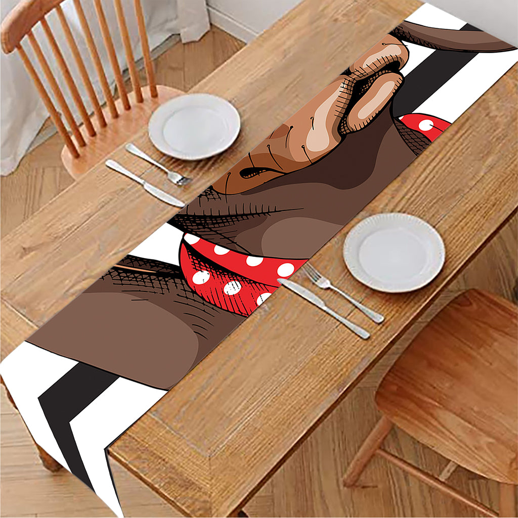 Dachshund With Red Sunglasses Print Table Runner