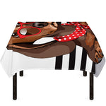 Dachshund With Red Sunglasses Print Tablecloth