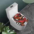 Dachshund With Red Sunglasses Print Toilet Lid Cover