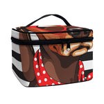 Dachshund With Red Sunglasses Print Travel Makeup Bag