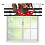 Dachshund With Red Sunglasses Print Window Valance