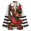 Dachshund With Red Sunglasses Print Women's Blazer