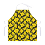 Daffodil And Mimosa Pattern Print Adjustable Apron