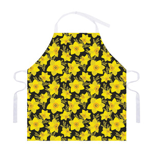 Daffodil And Mimosa Pattern Print Adjustable Apron