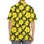 Daffodil And Mimosa Pattern Print Aloha Shirt