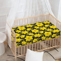 Daffodil And Mimosa Pattern Print Baby Crib Sheet