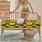 Daffodil And Mimosa Pattern Print Baby Crib Sheet