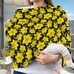 Daffodil And Mimosa Pattern Print Baby Seat Cover