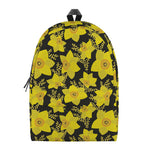 Daffodil And Mimosa Pattern Print Backpack