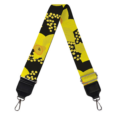 Daffodil And Mimosa Pattern Print Bag Strap