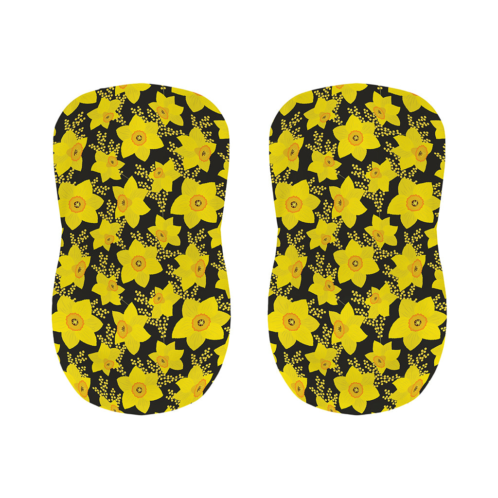 Daffodil And Mimosa Pattern Print Bar Stool Covers