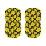 Daffodil And Mimosa Pattern Print Bar Stool Covers