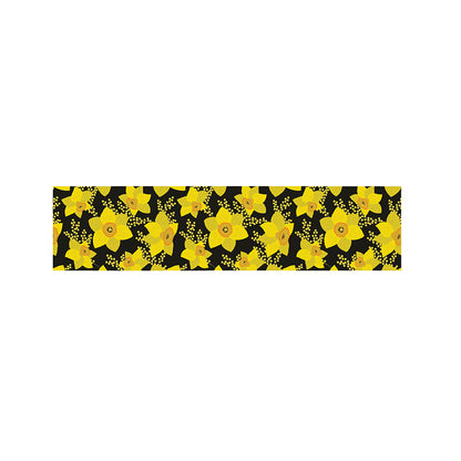 Daffodil And Mimosa Pattern Print Bed Runner