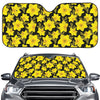 Daffodil And Mimosa Pattern Print Car Windshield Sun Shade