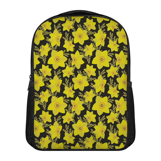 Daffodil And Mimosa Pattern Print Casual Backpack