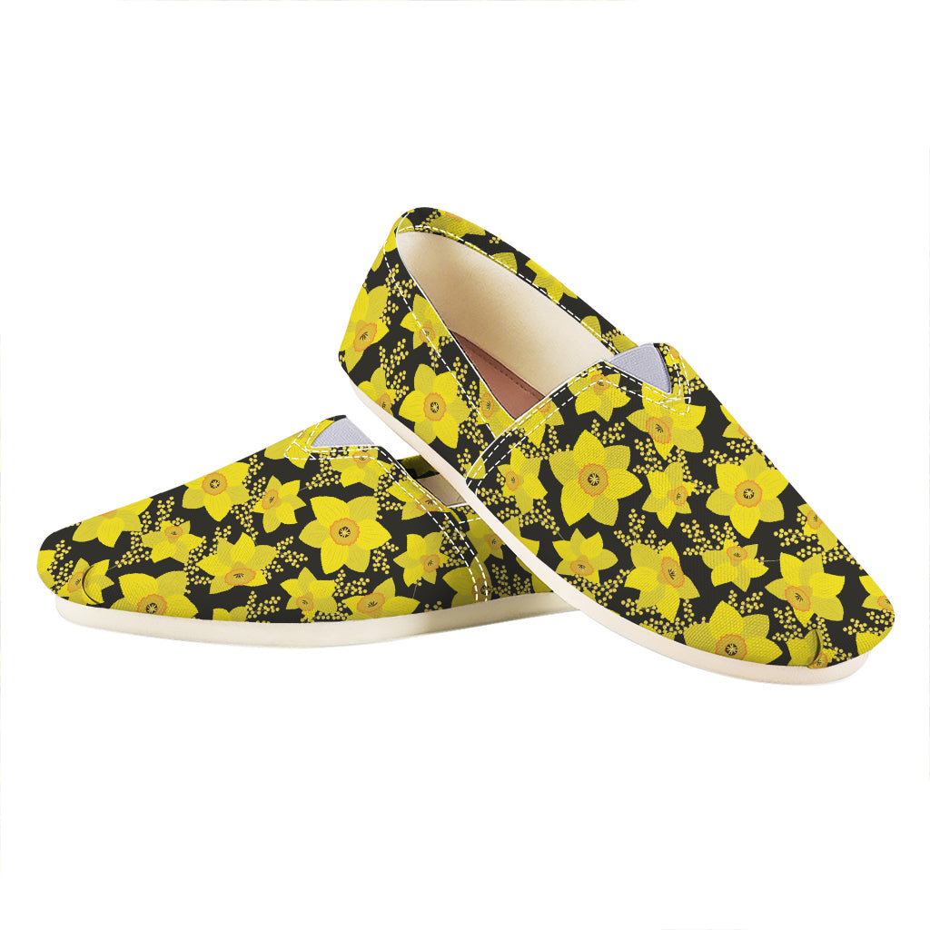Daffodil And Mimosa Pattern Print Casual Shoes
