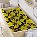 Daffodil And Mimosa Pattern Print Changing Pad Cover