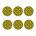 Daffodil And Mimosa Pattern Print Coaster Set