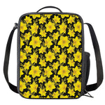 Daffodil And Mimosa Pattern Print Crossbody Lunch Bag