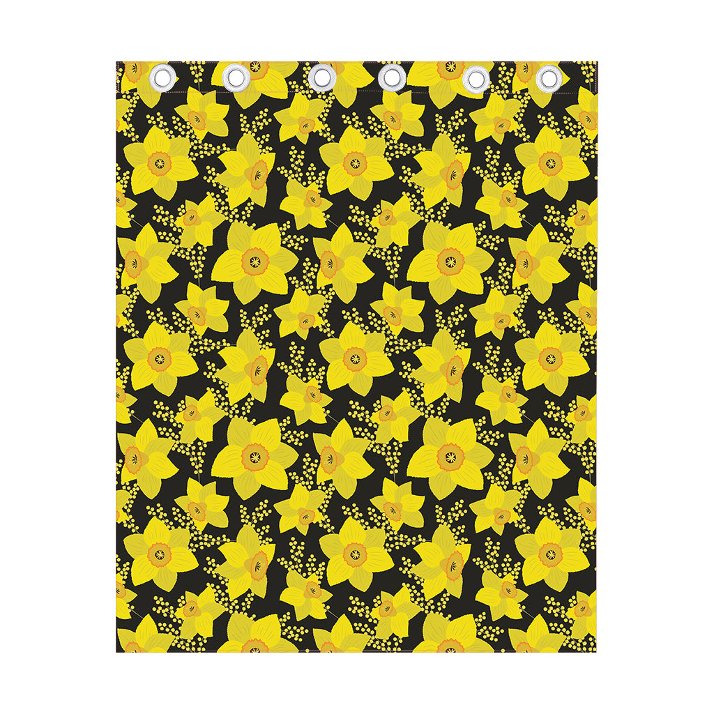 Daffodil And Mimosa Pattern Print Curtain