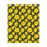 Daffodil And Mimosa Pattern Print Curtain