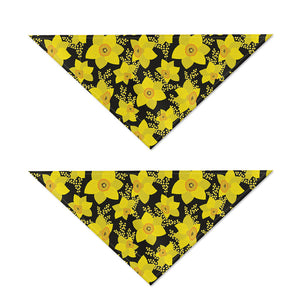 Daffodil And Mimosa Pattern Print Dog Bandana