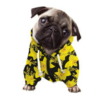Daffodil And Mimosa Pattern Print Dog Zip Up Hoodie