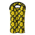 Daffodil And Mimosa Pattern Print Double Neoprene Wine Tote