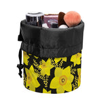 Daffodil And Mimosa Pattern Print Drawstring Makeup Bag