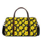 Daffodil And Mimosa Pattern Print Duffle Bag