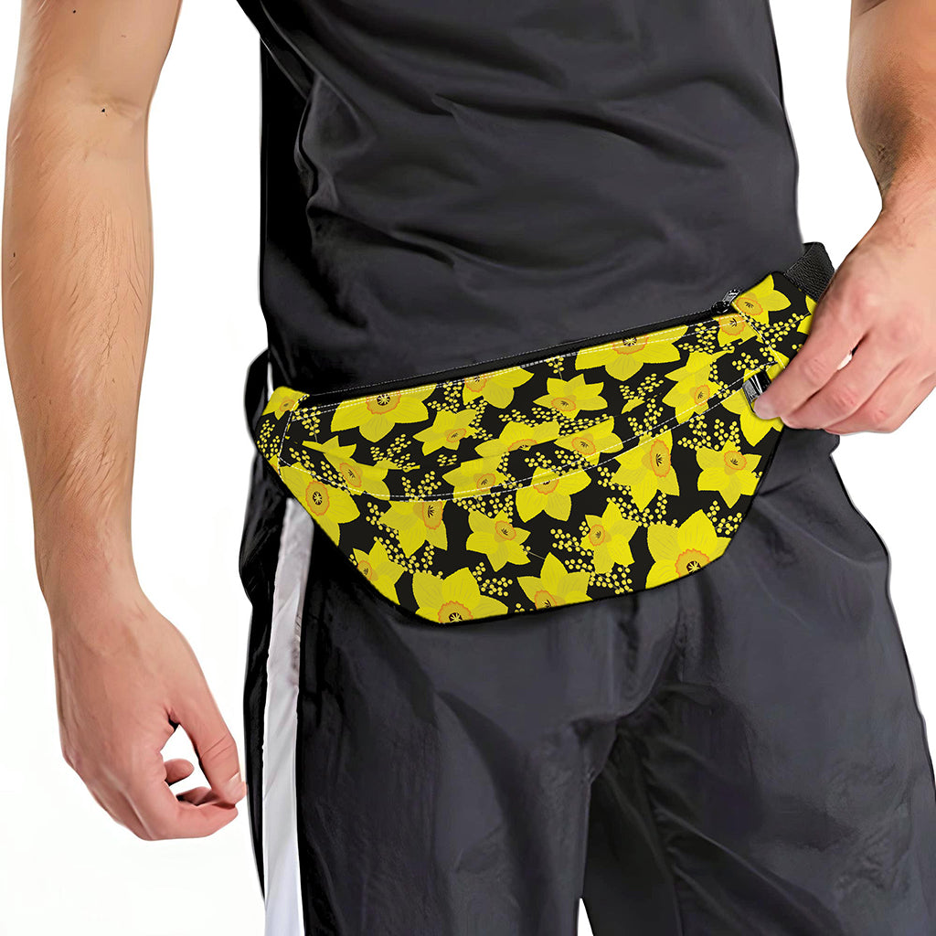 Daffodil And Mimosa Pattern Print Fanny Pack