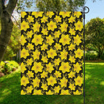 Daffodil And Mimosa Pattern Print Garden Flag