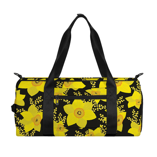 Daffodil And Mimosa Pattern Print Gym Bag
