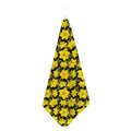 Daffodil And Mimosa Pattern Print Hand Towel