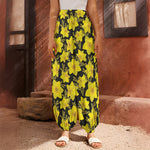 Daffodil And Mimosa Pattern Print Harem Pants