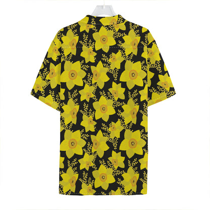 Daffodil And Mimosa Pattern Print Hawaiian Shirt