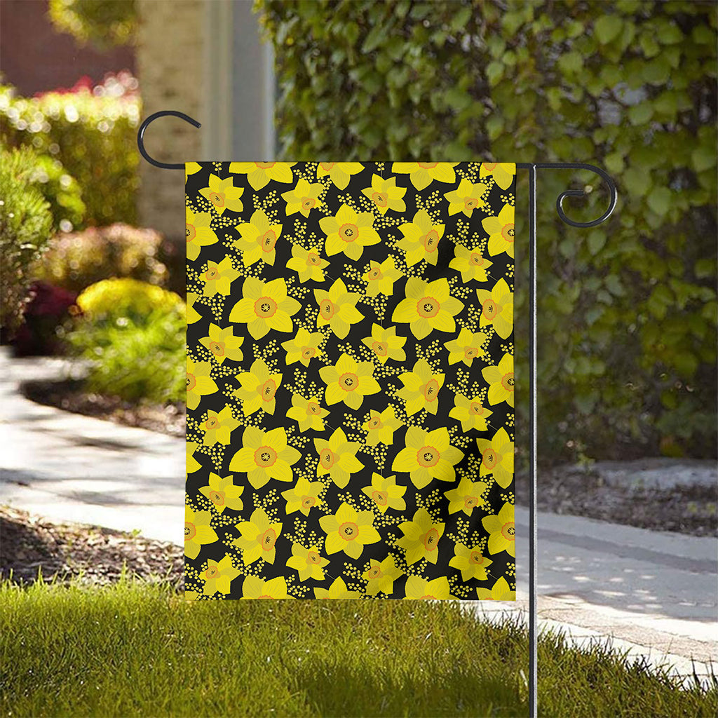 Daffodil And Mimosa Pattern Print House Flag